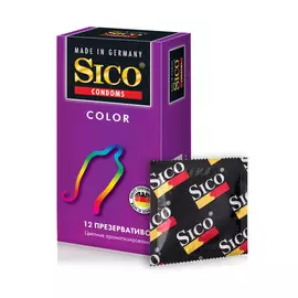 Презервативы SICO Color цветные ароматизированные 12 шт