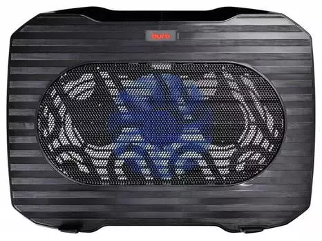 Подставка для ноутбука Buro BU-LCP156-B114 15.6"357x265x33мм 1xUSB 1x 140ммFAN 345г металлическая сетка/пластик черный