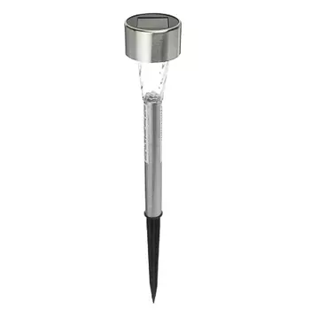 INBLOOM Фонарь садовый на солн. Батарее 4,7х31см 1x1.2V 40mAh NI-MH, 1LED*белый, пластик, нерж.сталь