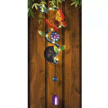 INBLOOM Фонарь на солн.батарее перезвон ветра, 62см, 1x1.2V Ni-MH AAA300mAh, 2V 40мA, 12LED, металл