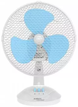 Вентилятор настольный Scarlett SC-DF111S19 белый/голубой