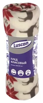 Плед флис, 130x150 см, 120 гр/м2 ,новогодний