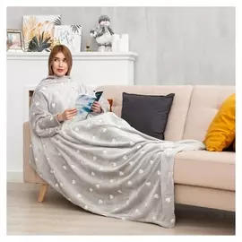 Плед с рукавами светящийся в темноте этель Love 150*200, 100% п/э, 220 гр/м2