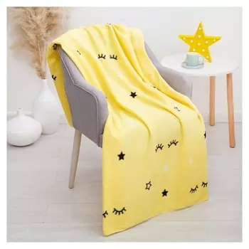 Плед Style желтый 130x170 см, флис 160 г/м, полиэстер 100%
