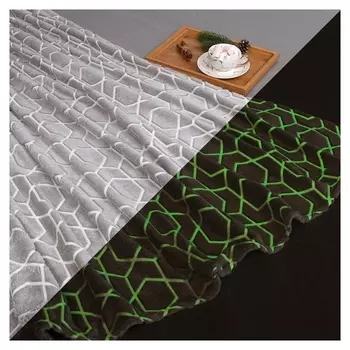 Плед светящийся в темноте этель "Геометрия" 200*220 см,100% п/э, корал-флис 220 гр/м2
