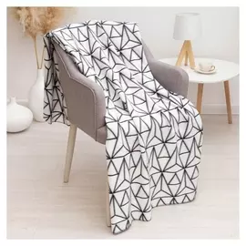 Плед Vector белый 130х170см, флис 180г/м пэ100%