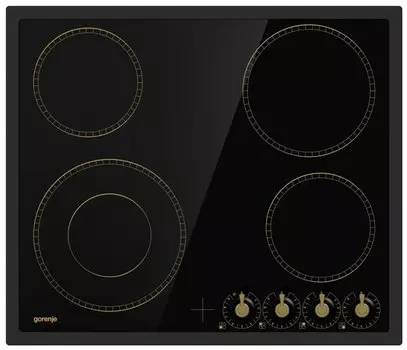 Электрическая варочная панель GORENJE EC642CLB, 4 конфорки, черный (EC642CLB)