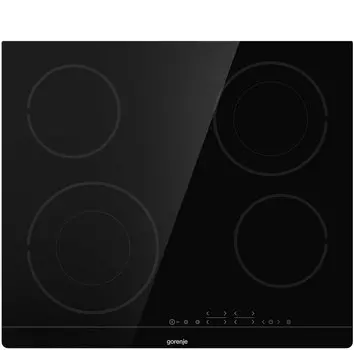 Электрическая варочная панель GORENJE ECT644BCSC, 4 конфорки, черный (730356)