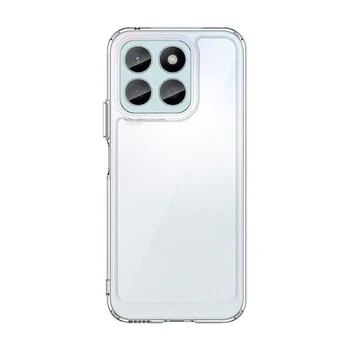 Прозрачный чехол из ПММА + ТПУ для Honor X8b X 8 b, небьющийся, полная защита, бампер, цветной мягкий край, твердая задняя крышка For Honor X8b чёрный