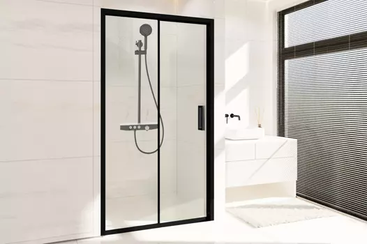 Душевая дверь Royal Bath Accord 135 RB135HS-T-BL стекло прозрачное, профиль черный