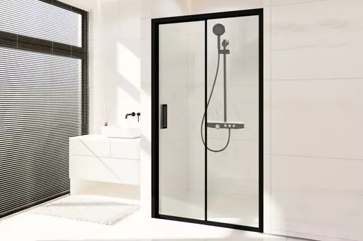Душевая дверь Royal Bath Accord 140 RB140HS-T-BL стекло прозрачное, профиль черный