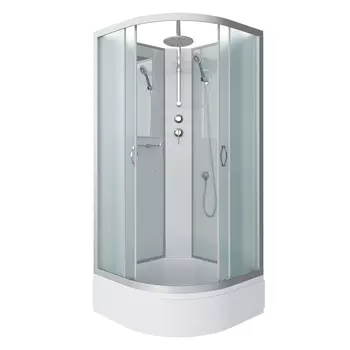 Душевая кабина Niagara Classic 33021424BKT стекло матовое, профиль серебро