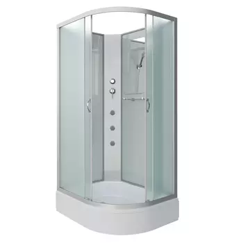 Душевая кабина Niagara Classic 331844LBKG стекло матовое, профиль серебро