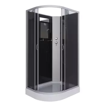 Душевая кабина Niagara Classic 35121433RBK стекло тонированное, профиль серебро