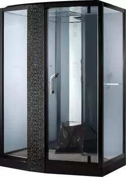 Душевая кабина Orans SR-89102LS чёрная с баней
