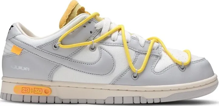 Кроссовки Nike Off-White x Dunk Low 'Lot 29 of 50', белый