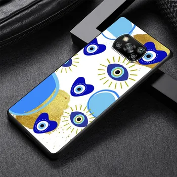 Синий чехол Evil Eye для Xiaomi Poco X3 NFC M3 X4 Pocophone F1 M4 Pro F4 F3 GT черный чехол TPU Redmi Note 11 9S 10 8 9 чехол для телефона Pocophone F1