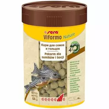 Sera Viformo Корм для сомов и вьюновых рыб - 100 мл для взрослых рыб Импортный корм 1 уп. х 1 шт. х 0.07 кг