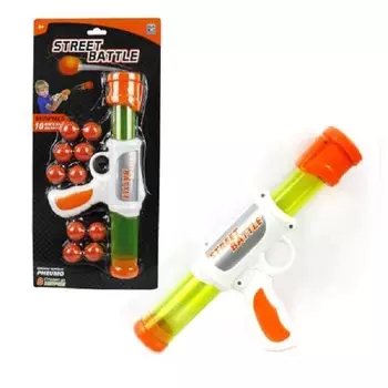 Игрушечное оружие Street Battle с 10 мягкими шариками по 2,8 см.