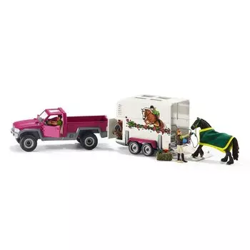 Игровой набор Schleich — Пикап с прицепом для лошади