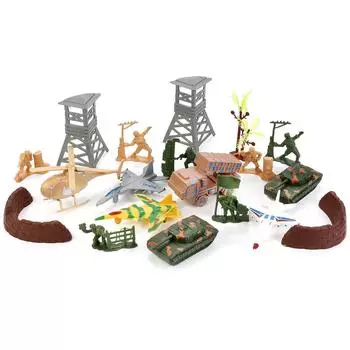 Игровой набор солдатиков с военной техникой и аксессуарами