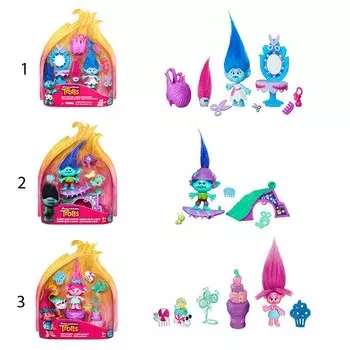 Игровой набор Trolls - тролли с аксессуарами