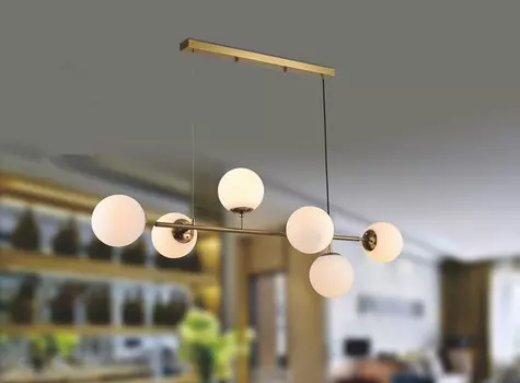 Подвесная люстра ILamp GOLDEN 9136P/6 GL-WH