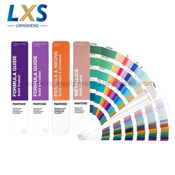 4-книга/набор Набор твердых направляющих Pantone USA GP1605A Руководство по формулу с покрытием и без покрытия