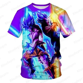 Летняя футболка ZT Vegeta Goku, детская уличная одежда, футболки с короткими рукавами, забавная одежда в стиле аниме для мальчиков и девочек, повседневная футболка с 3d принтом XS