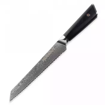 Нож Heimcut Damascus для хлеба дамасская сталь, 67 слоёв, 20 см