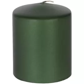 Декоративная свеча Wenzel Velours зелёная 8х10 см