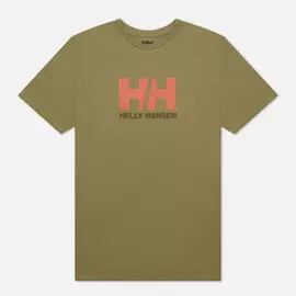 Мужская футболка Helly Hansen HH Logo, цвет оливковый, размер S