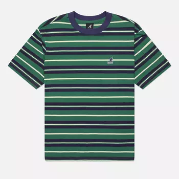 Мужская футболка Kangol Friendly Stripe, цвет зелёный, размер L