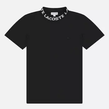 Мужская футболка Lacoste Branded Pique, цвет чёрный, размер XXL