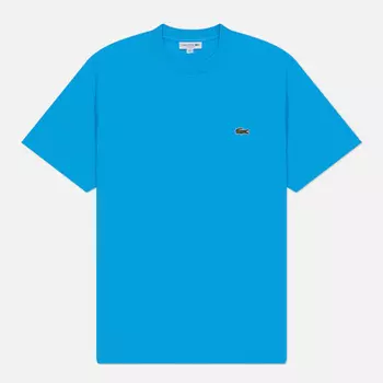 Мужская футболка Lacoste Classic Fit Embroidered Crocodile, цвет голубой, размер S