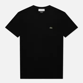 Мужская футболка Lacoste Crew Neck Pima Cotton, цвет чёрный, размер XXXXL