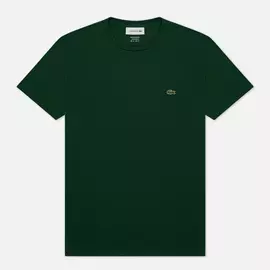 Мужская футболка Lacoste Crew Neck Pima Cotton, цвет зелёный, размер XS