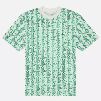 Мужская футболка Lacoste Monogram, цвет белый, размер XL