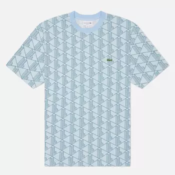 Мужская футболка Lacoste Monogram, цвет голубой, размер L