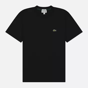 Мужская футболка Lacoste Relaxed Fit Embroidered Crocodile, цвет чёрный, размер XL