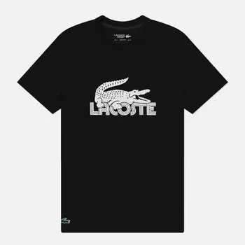 Мужская футболка Lacoste Ultra Dry Cotton Sport, цвет чёрный, размер L