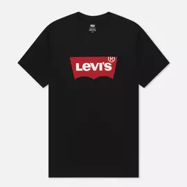 Мужская футболка Levi's Housemark, цвет чёрный, размер XS