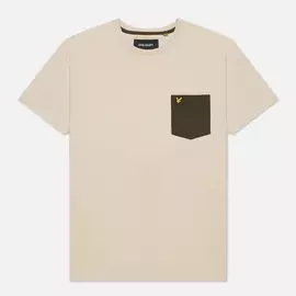 Мужская футболка Lyle &amp; Scott Contrast Pocket, цвет бежевый, размер M