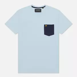 Мужская футболка Lyle &amp; Scott Contrast Pocket, цвет голубой, размер L