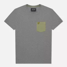 Мужская футболка Lyle &amp; Scott Contrast Pocket, цвет серый, размер L
