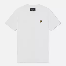 Мужская футболка Lyle &amp; Scott Plain Crew Neck, цвет белый, размер XS