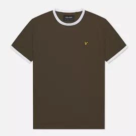 Мужская футболка Lyle &amp; Scott Ringer, цвет оливковый, размер L