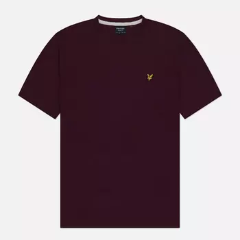 Мужская футболка Lyle & Scott Chunky Slub, цвет бордовый, размер XXL