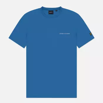 Мужская футболка Lyle & Scott Embroidered Script Logo Regular Fit, цвет голубой, размер XL