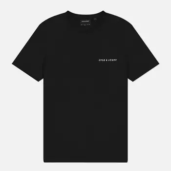 Мужская футболка Lyle & Scott Embroidered Script Logo Regular Fit, цвет чёрный, размер XL